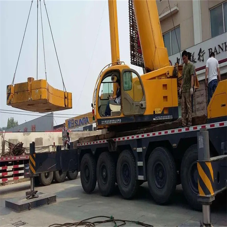 河西区街道当地吊车出租|机器吊装|75吨|工厂搬迁服务